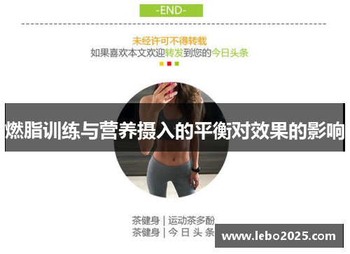 燃脂训练与营养摄入的平衡对效果的影响